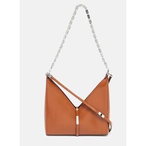 Givenchy Brown Glossy Leather Cutout Chain Bag